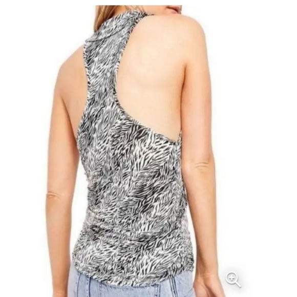 Free People Coco Zebra Print Racer Back Tank - Picture 2 of 11